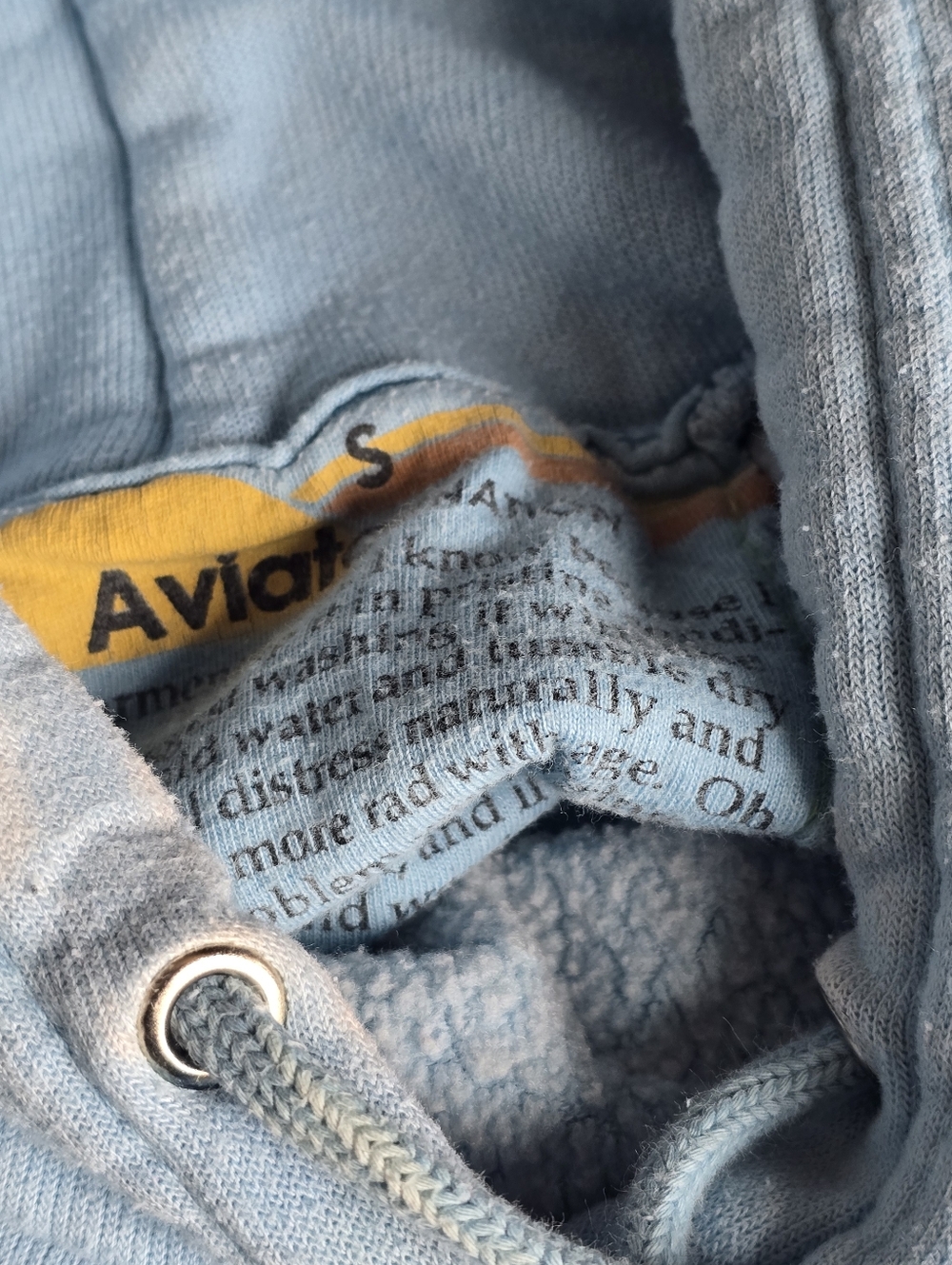 Aviator Nation Sky Blue Hoodie And Sweatpants Smiley Sleeve Graphics - Picture 8 of 10